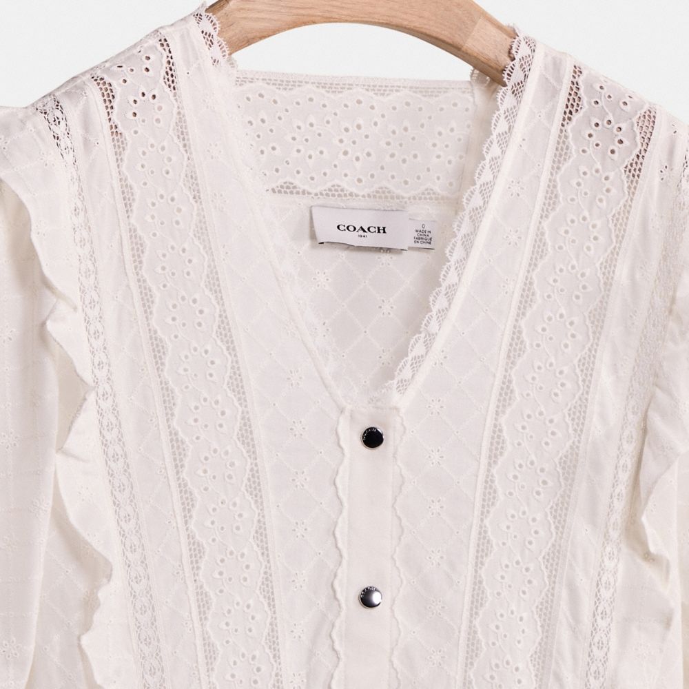 Coach Restored Broderie Anglaise Mini Dress - Preorder - Image 3