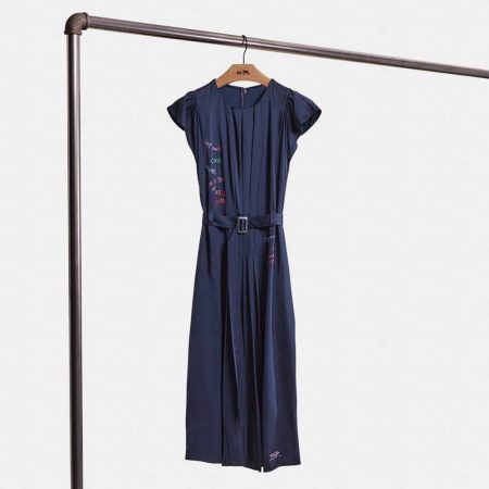 Coach Restored Sleeveless Pleated Dress - Preorder — Navy