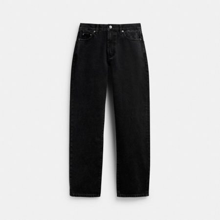 Coach Outlet Straight Fit Denim Jeans - Preorder — Black Wash