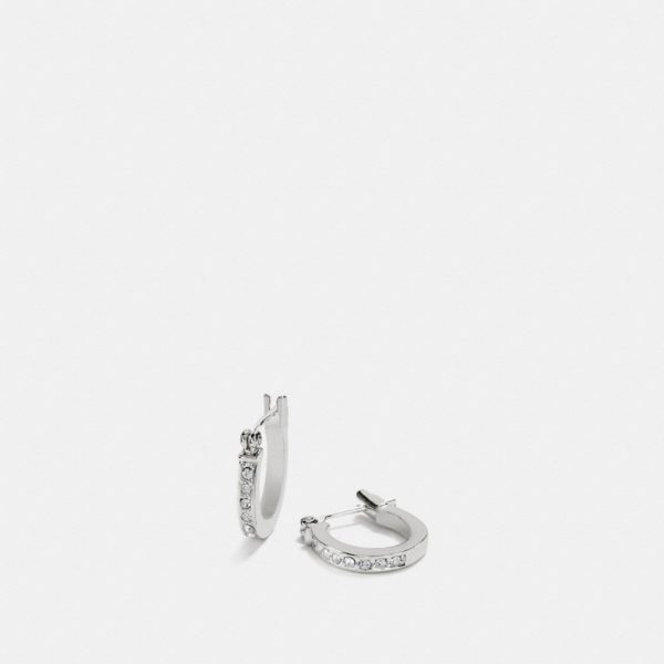 Coach Outlet Pavé Signature Huggie Earrings - Preorder