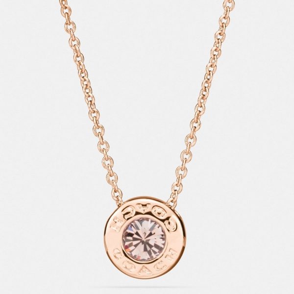 Coach Outlet Open Circle Stone Necklace - Preorder