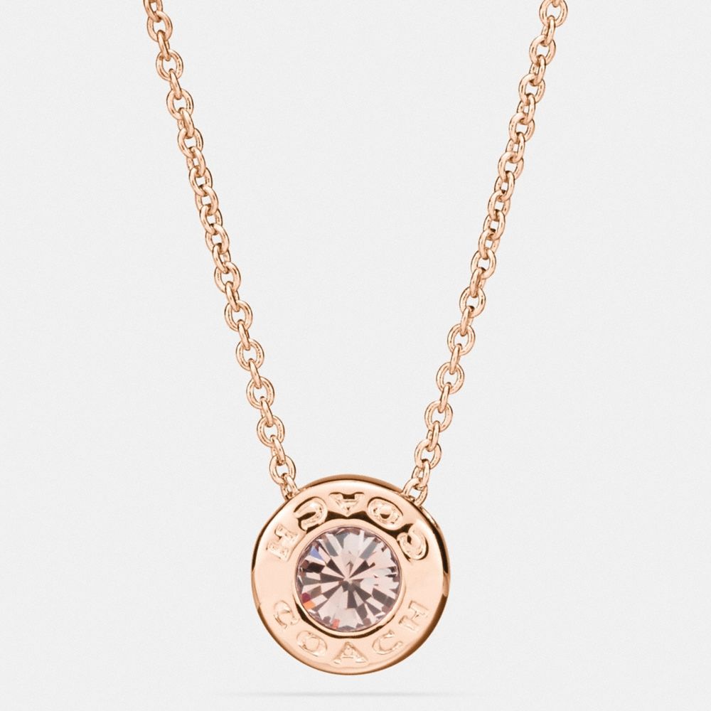 Coach Outlet Open Circle Stone Necklace - Preorder