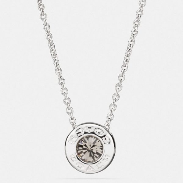 Coach Outlet Open Circle Stone Necklace - Preorder
