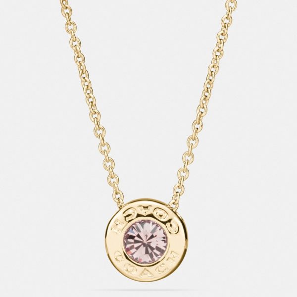 Coach Outlet Open Circle Stone Necklace - Preorder