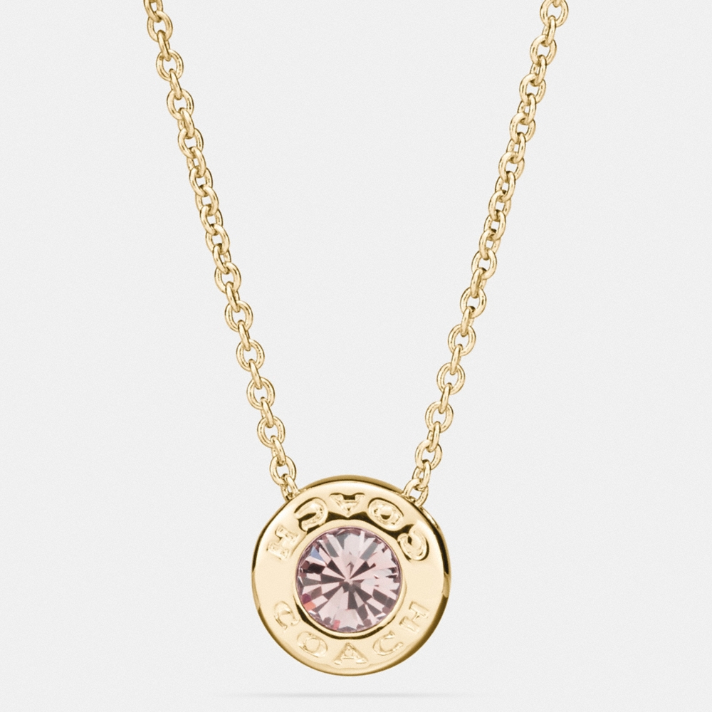 Coach Outlet Open Circle Stone Necklace - Preorder