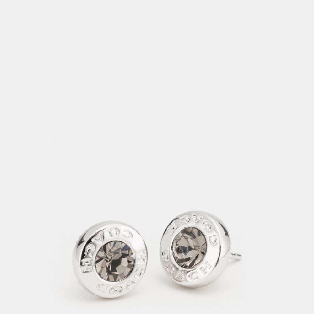 Coach Outlet Open Circle Stone Stud Earrings - Preorder