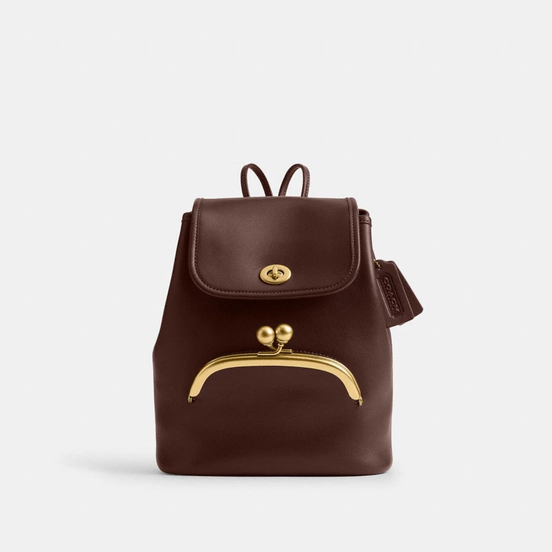 Coach Kisslock Frame Bag 30 CFL83 B4MPL Brass Maple brown 2026