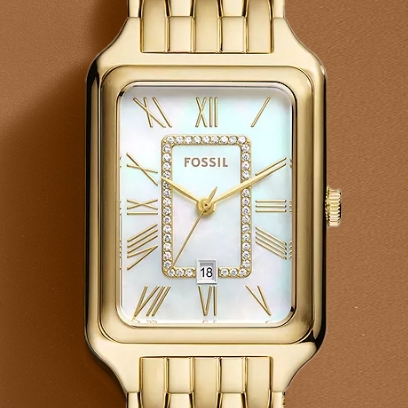 Fossil Raquel ES5220 23mm gold-tone stainless steel watch