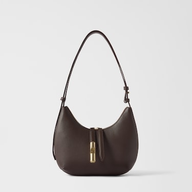 Furla Lynette Shoulder Bag L Cioccolato brown suede 2026