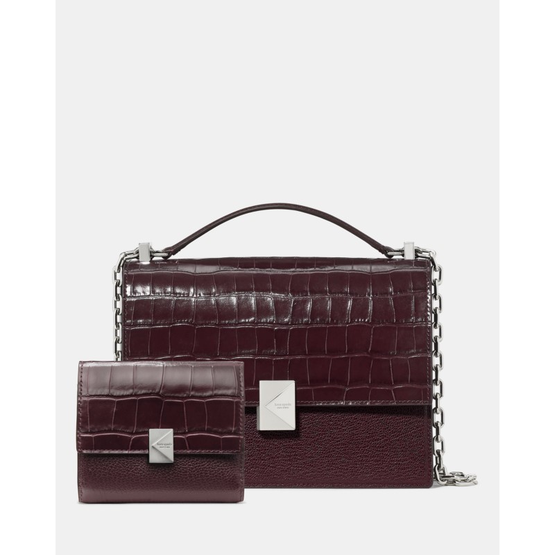 Kate Spade Deco Soft Shoulder Bag KM263 fine grain leather chain strap 2026