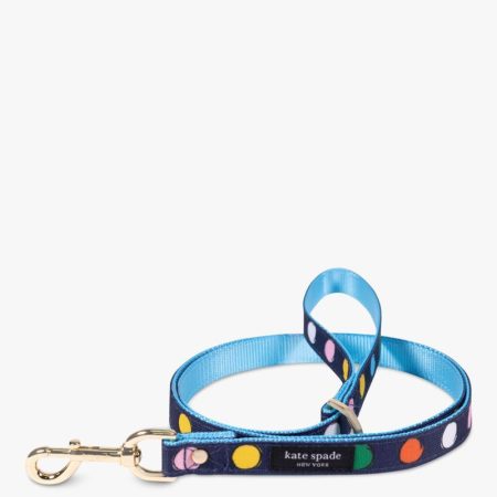 Kate Spade Outlet Watercolor Dot Pet Leash S/M - Preorder — Navy