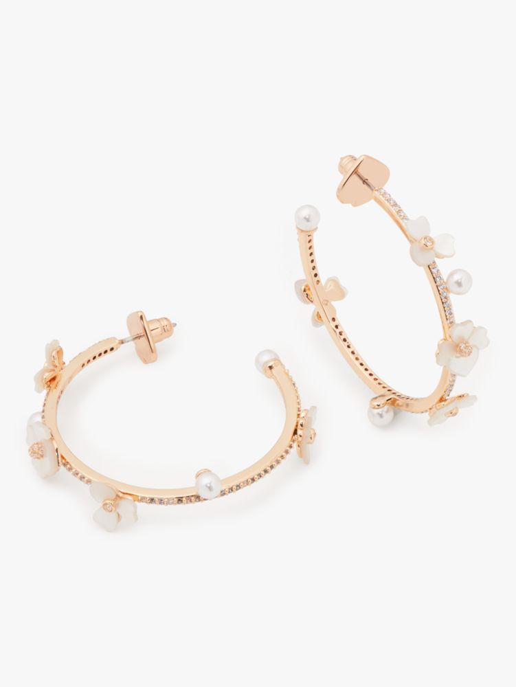 Kate Spade Outlet Precious Pansy Scatter Hoops - Preorder