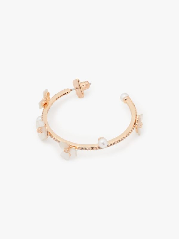 Kate Spade Outlet Precious Pansy Scatter Hoops - Preorder