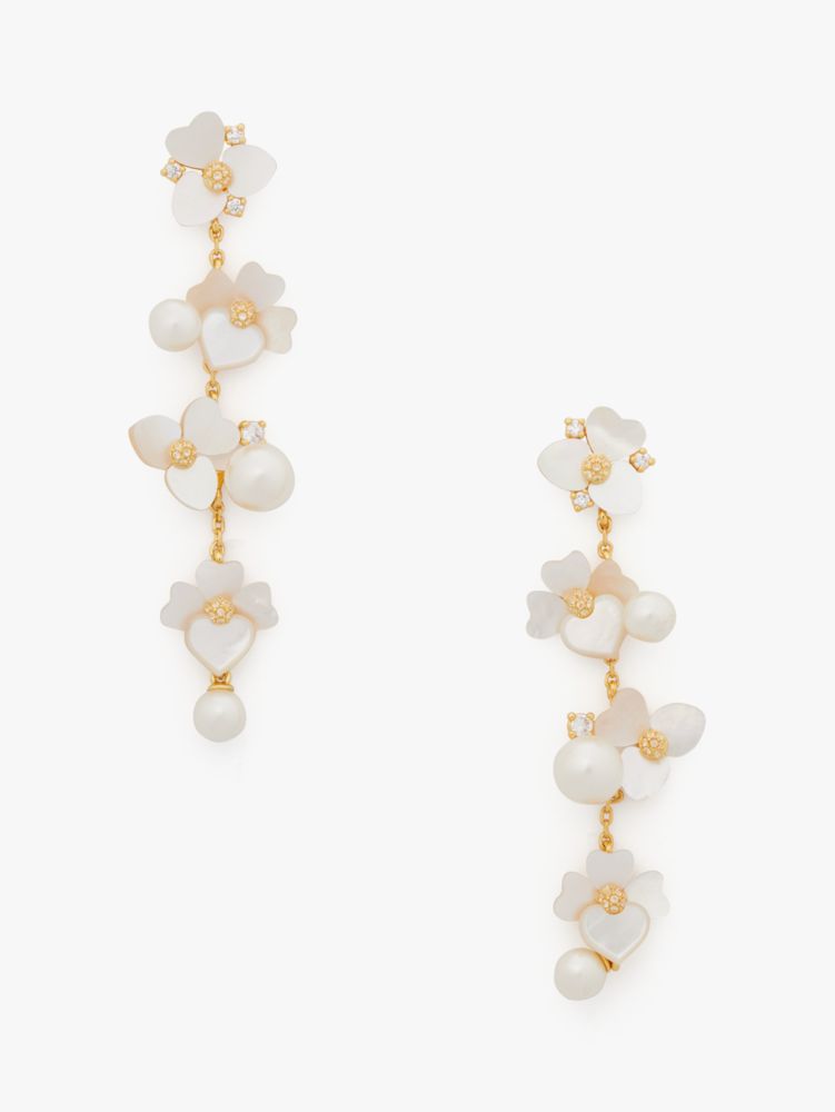 Kate Spade Outlet Precious Pansy Statement Linear Earrings - Preorder