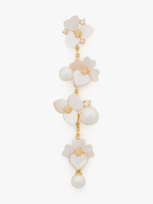 Kate Spade Outlet Precious Pansy Statement Linear Earrings - Preorder