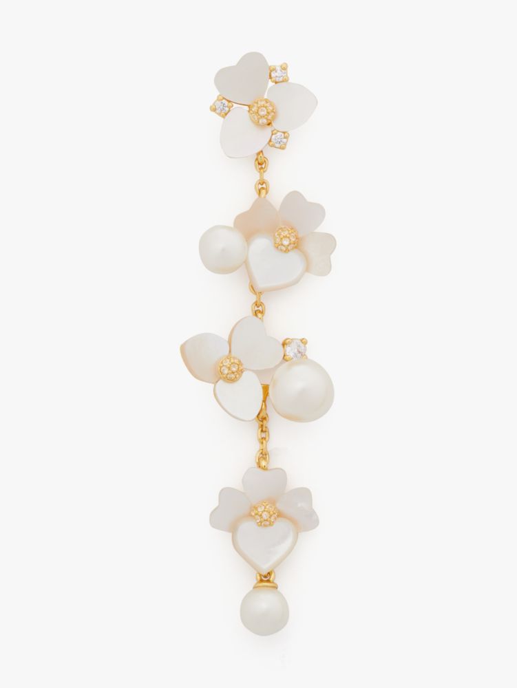 Kate Spade Outlet Precious Pansy Statement Linear Earrings - Preorder