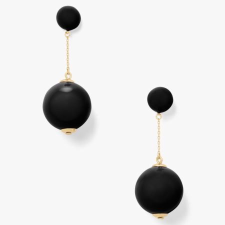 Kate Spade Outlet Have A Ball Linear Earrings - Preorder — Black