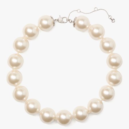 Kate Spade Outlet Pearls Please Collar - Preorder — Cream/Silver