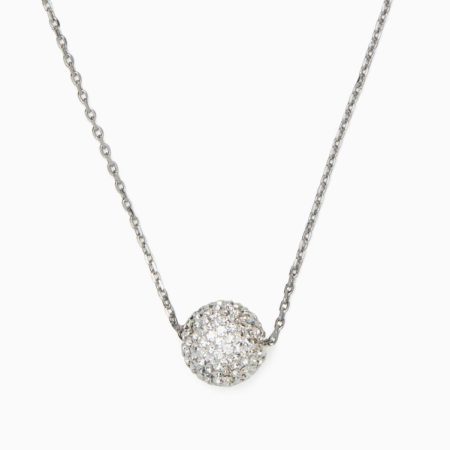 Kate Spade Outlet Razzle Dazzle Mini Pendant Necklace - Preorder — Clear/Silver