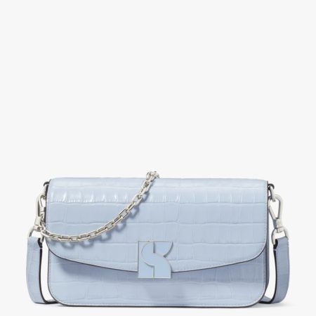 Kate Spade Outlet Dakota Croc-embossed Medium Convertible Shoulder Bag - Preorder — North Star