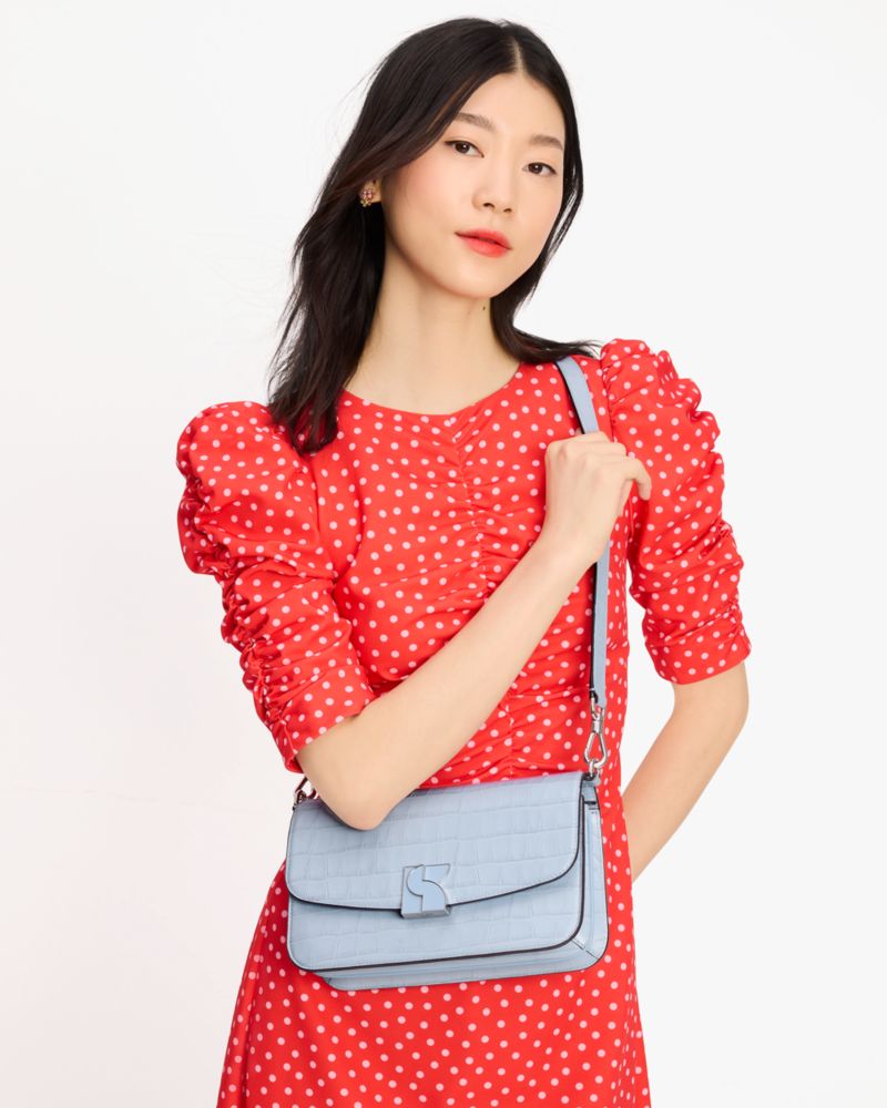Kate Spade Outlet Dakota Croc-embossed Medium Convertible Shoulder Bag - Preorder