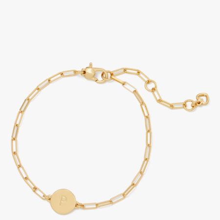 Kate Spade Outlet Initial P Chain Bracelet - Preorder — Gold