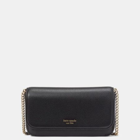 Kate Spade Outlet Ava Flap Chain Wallet - Preorder — Black
