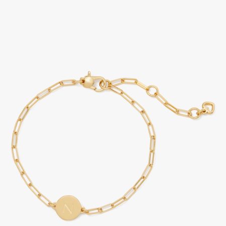 Kate Spade Outlet Initial N Chain Bracelet - Preorder — Gold