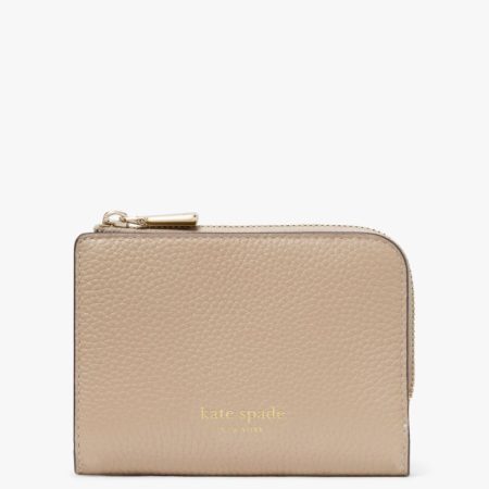 Kate Spade Outlet Ava Colorblocked Pebbled Leather Zip Bifold Wallet - Preorder — Tigers Eye Multi
