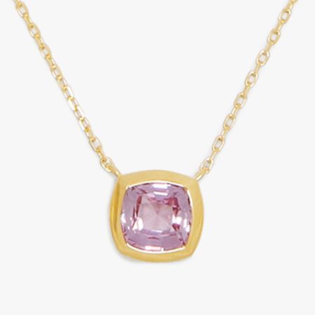 Kate Spade Outlet Kate Spade Fine Time To Shine Gem Pendant - Preorder — Pink Sapphire