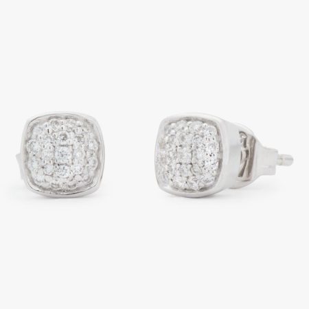 Kate Spade Outlet Kate Spade Fine Time To Shine Pavé Diamond Studs - Preorder — Silver