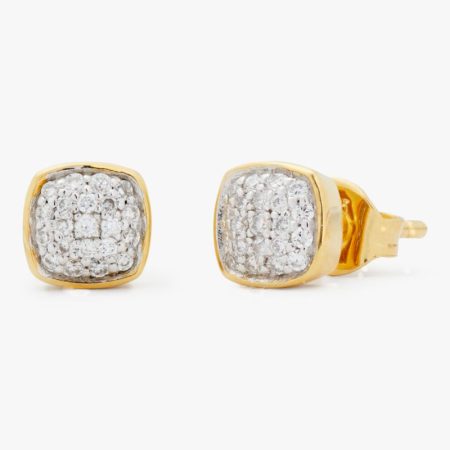 Kate Spade Outlet Kate Spade Fine Time To Shine Pavé Diamond Studs - Preorder — Gold