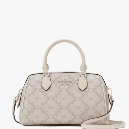 Kate Spade Outlet Spade Flower Small Dolly Duffle - Preorder — Dark Beige Multi