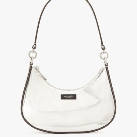 Kate Spade Outlet Sam Icon Metallic Small Convertible Crossbody - Preorder — Silver