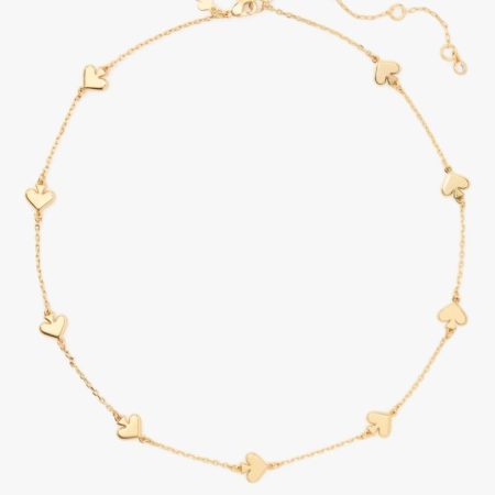 Kate Spade Outlet Spot The Spade Metal Scatter Necklace - Preorder — Gold
