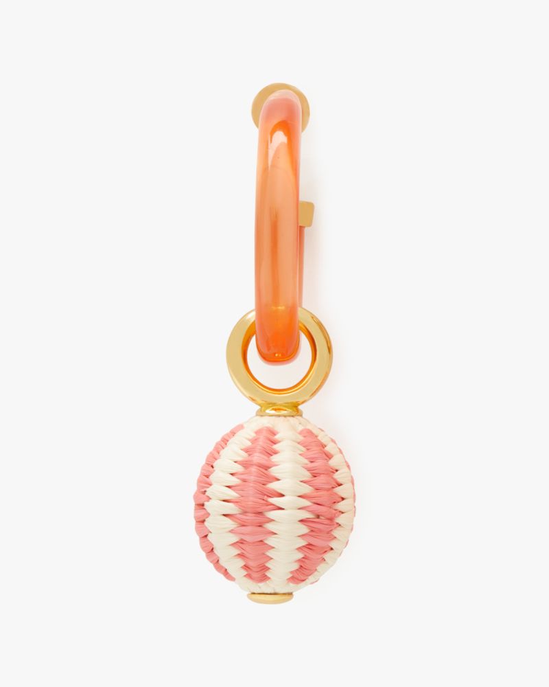 Kate Spade Outlet Feeling Bubbly Raffia Charm Hoops - Preorder - Image 5