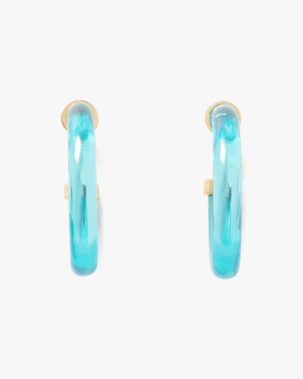 Kate Spade Outlet Feeling Bubbly Raffia Charm Hoops - Preorder
