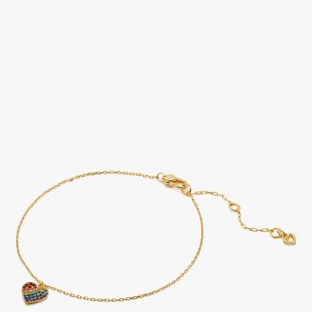 Kate Spade Outlet Rainbow Joy Heart Anklet - Preorder — Multi