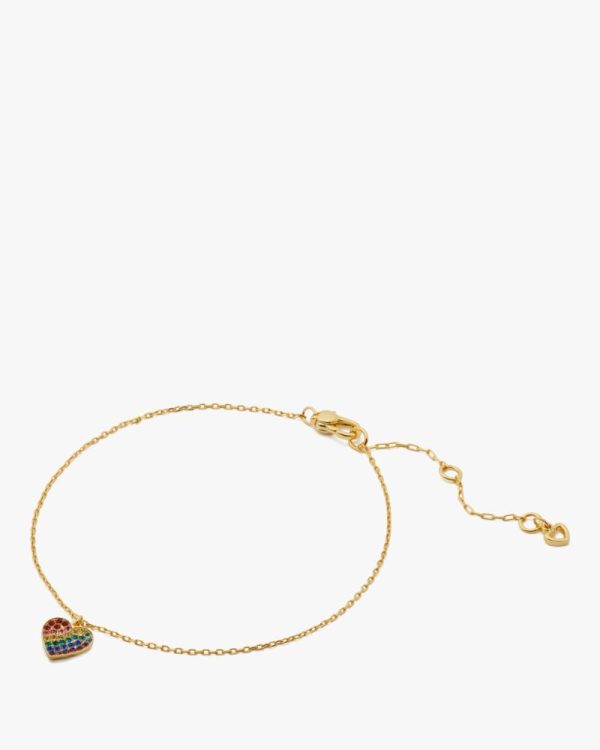 Kate Spade Outlet Rainbow Joy Heart Anklet - Preorder