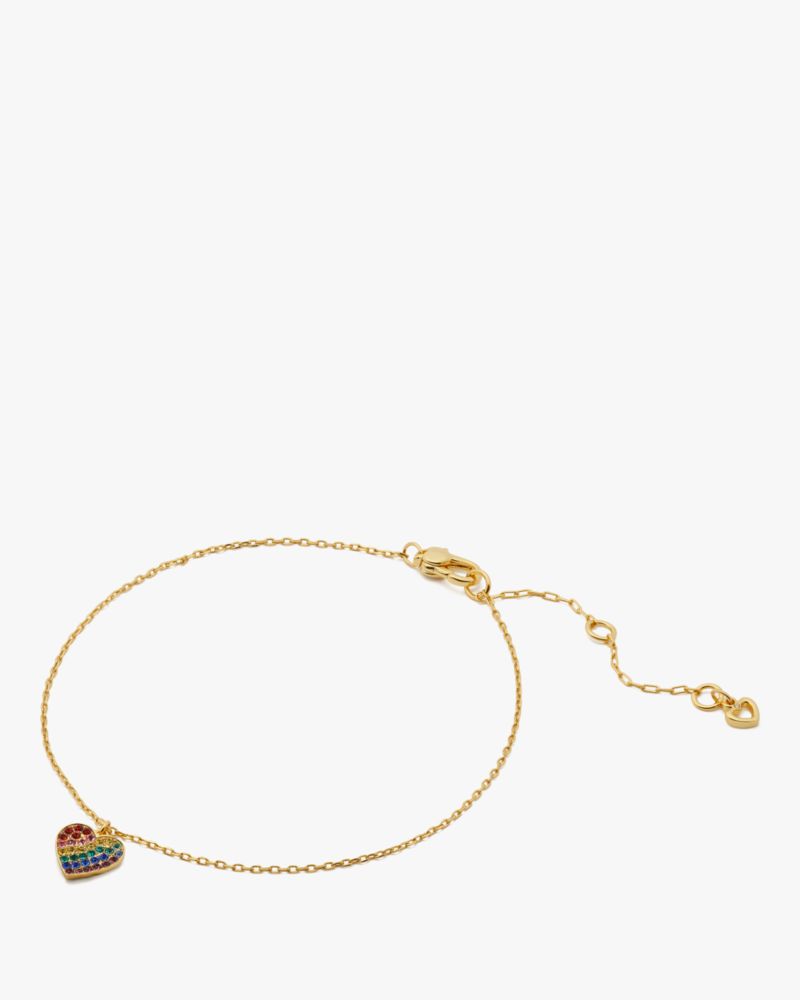 Kate Spade Outlet Rainbow Joy Heart Anklet - Preorder