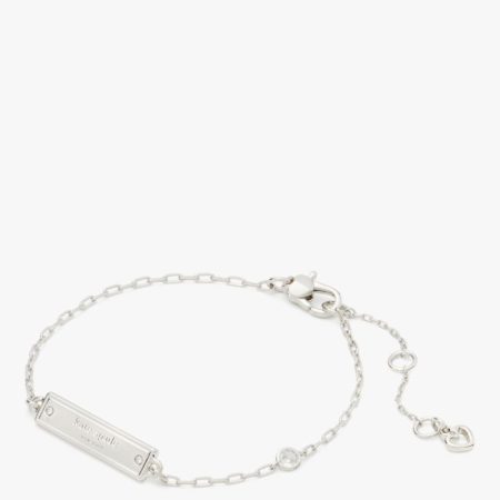 Kate Spade Outlet Sam Icon Bar Bracelet - Preorder — Clear/Silver