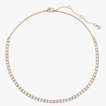 Kate Spade Outlet Shimmy Tennis Necklace - Preorder — Clear/Silver