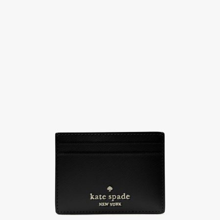 Kate Spade Outlet Madison Small Slim Card Holder - Preorder — Black