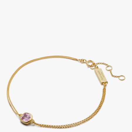 Kate Spade Outlet Kate Spade Fine Time To Shine Gem Bracelet - Preorder — Pink Sapphire