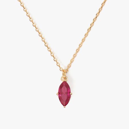 Kate Spade Outlet Signature Solitaire Pendant - Preorder — Ruby/Gold