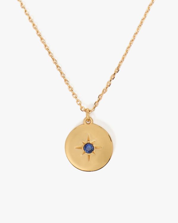 Kate Spade Outlet The Color Spark Collection Blue Fearless Medallion Necklace - Preorder