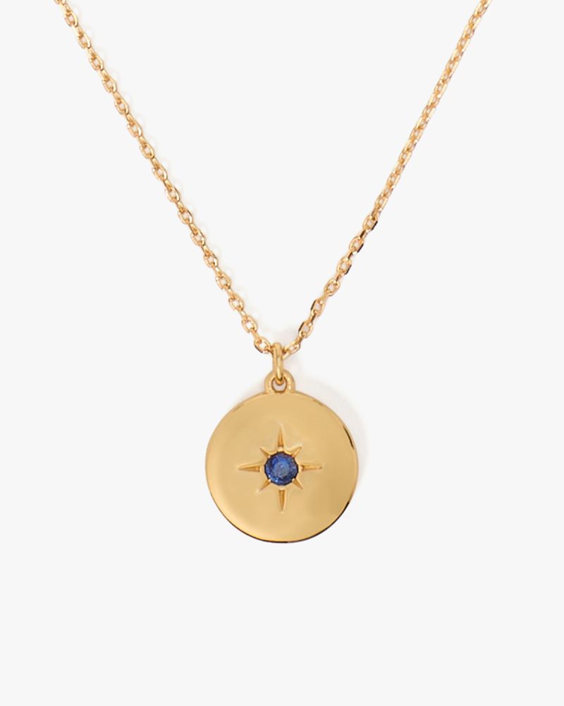 Kate Spade Outlet The Color Spark Collection Blue Fearless Medallion Necklace - Preorder