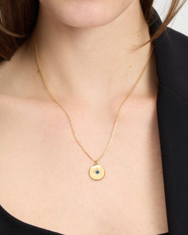 Kate Spade Outlet The Color Spark Collection Blue Fearless Medallion Necklace - Preorder