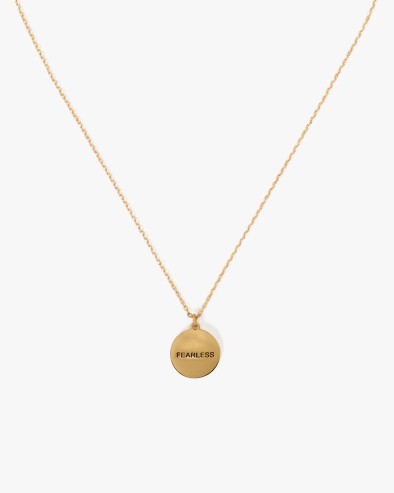 Kate Spade Outlet The Color Spark Collection Blue Fearless Medallion Necklace - Preorder