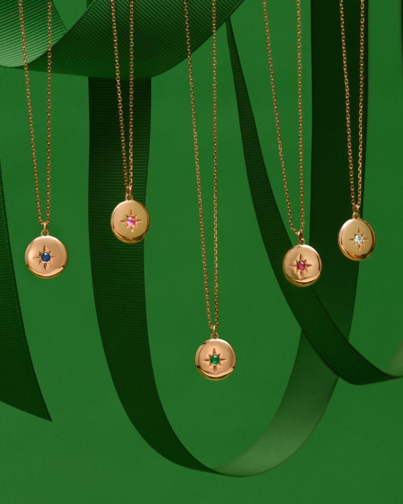 Kate Spade Outlet The Color Spark Collection Blue Fearless Medallion Necklace - Preorder